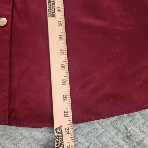 Lucy Paris Wine Burgundy Fit Flare Dress Pockets Large - Picture 9 of 13